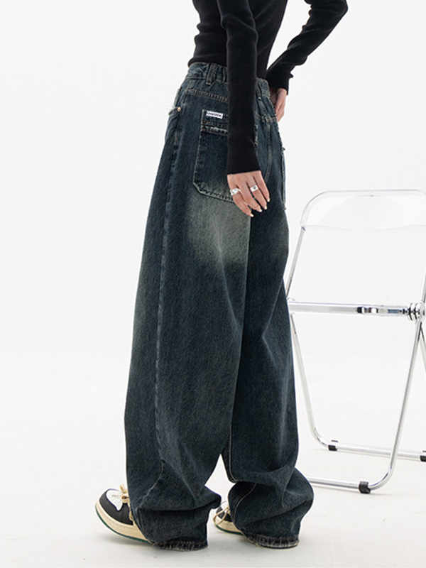 Vintage Dragon Print Boyfriend Jeans-4